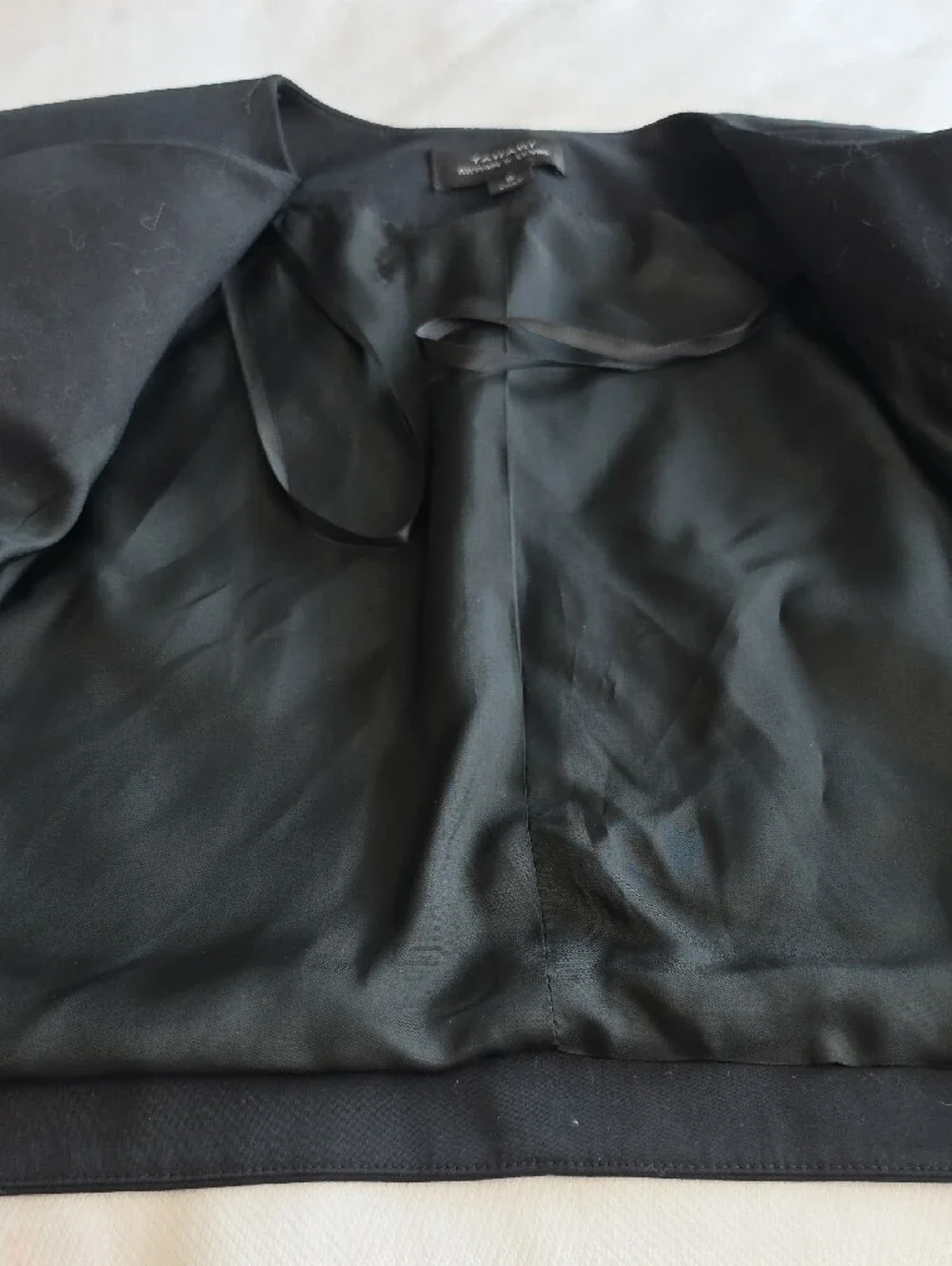 TAHARI ARTHUR S. LEVINE | Suzana Cropped Black Open Front Bolero Jacket NWT | 8